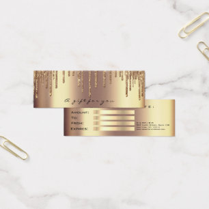Drivrutiner för presentkort Guld Sepia Makeup Smal Litet Visitkort