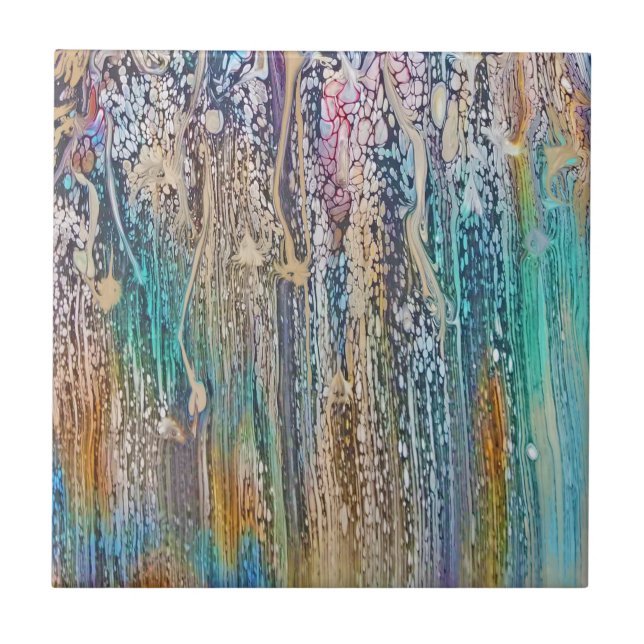 Drivrutiner för Teal och Beige Kakelplatta (Framsidan)