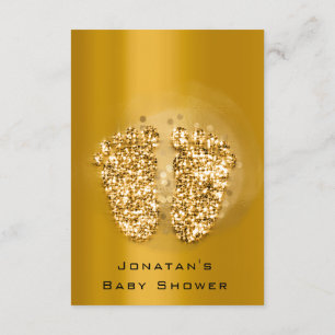 Drivrutiner Glitter Baby Shower Feet Guld VIP Girl Inbjudningar