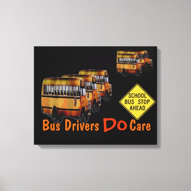 Drivrutiner i Buss Do Care Canvastryck (Framsida)
