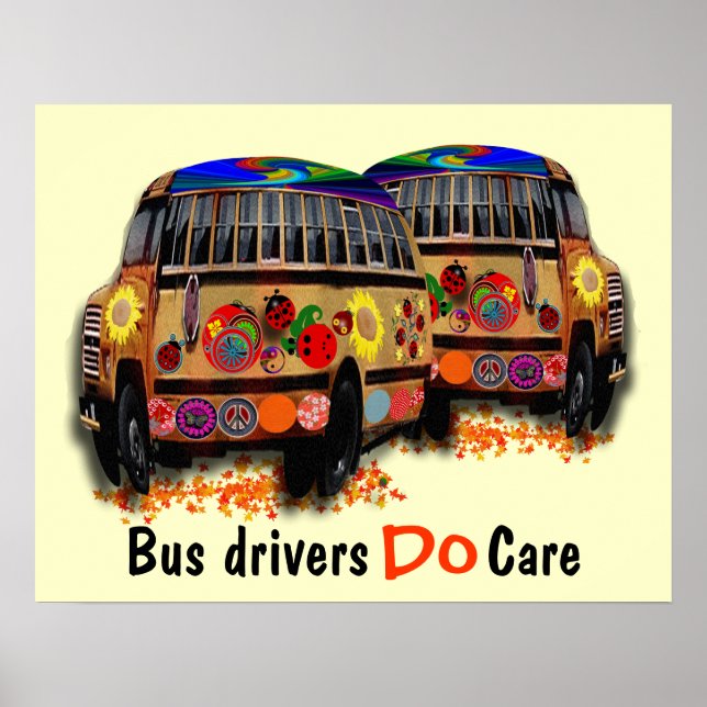 Drivrutiner i Buss Do Care Poster (Framsidan)