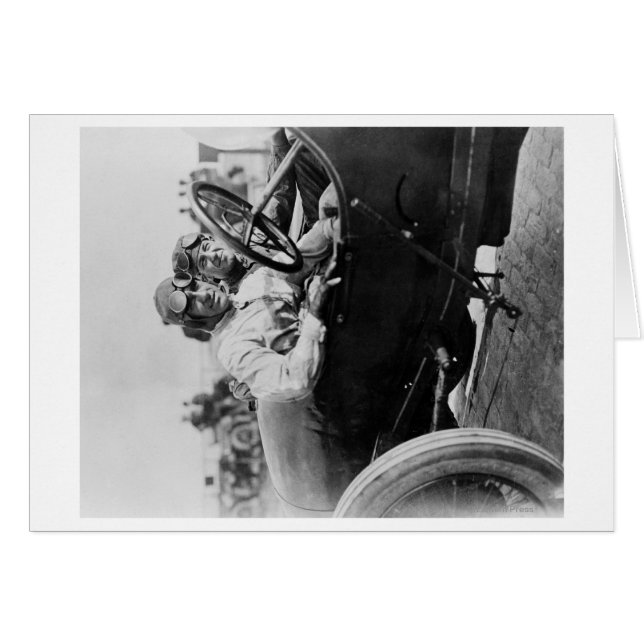 Drivrutiner i en Mercer för fotot i Astor Kopp Hälsningskort (Framsidan Horizontal)