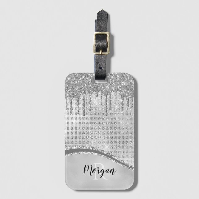 Drivrutiner och Gnistra vid Silver Glitter, Namn o Bagagebricka (Framsida vertikal)