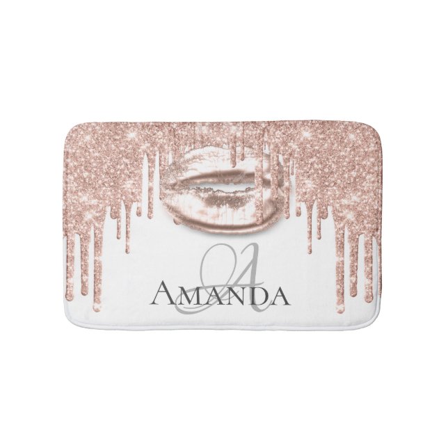 Drivrutiner Ro Guld  Glitter Monogram White vid Na Badrumsmatta (Framsidan)