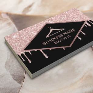 Drivrutiner ro Guld Glitter vid Mode Boutique Visitkort