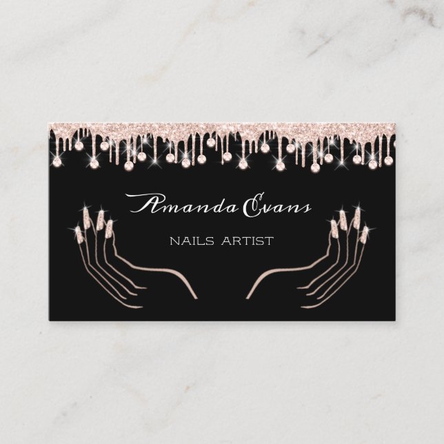 Drivrutiner Ro ManiURE Nagel Artist Möte Tidsbeställning Kort (Framsida)