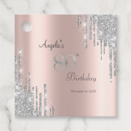 Drivrutiner silver Glitter Ro Guld 80:e Gåvor Etiketter