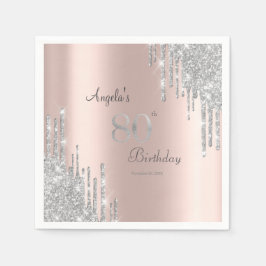 Drivrutiner silver Glitter Ro Guld 80:e Pappersservett