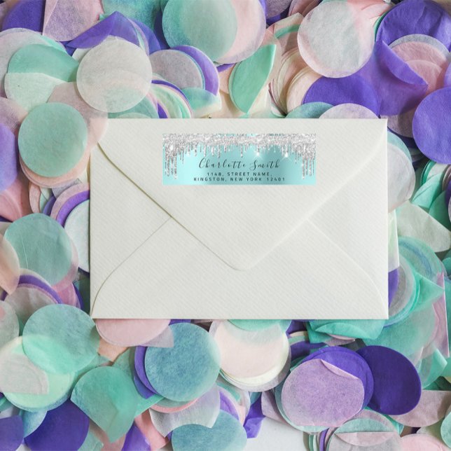 Drivrutiner Silver Grått Royal Blue OSA Möhippa Returadress Etikett (Skapare uppladdad)