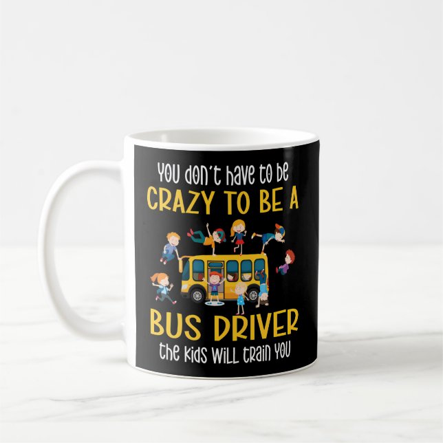 Drivrutiner vid Buss i vid Crazy School Buss Kaffemugg (Vänster)