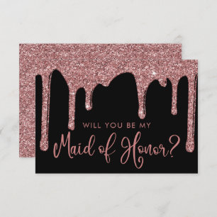 Drivrutiner vid Svarta Ro Guld Glitter vid Maid of Inbjudningar