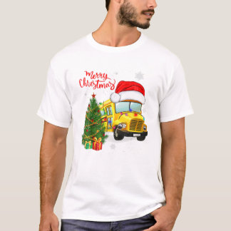 Drivrutinerna Santa Hat i Buss i skolan T Shirt