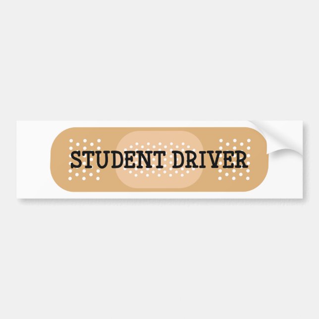Drivrutinsbandage för student bildekal (Framsidan)