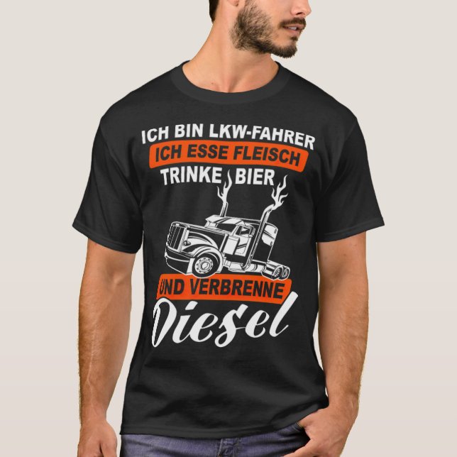 Drivrutinsdrivrutinen för lastbilar professionell, t shirt (Framsida)