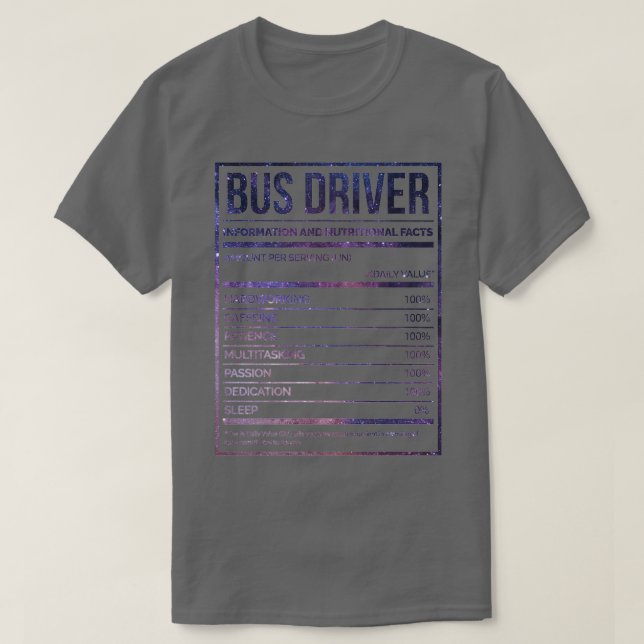 Drivrutinsetikett för Buss-drivrutin Funny Buss T Shirt (Design framsida)
