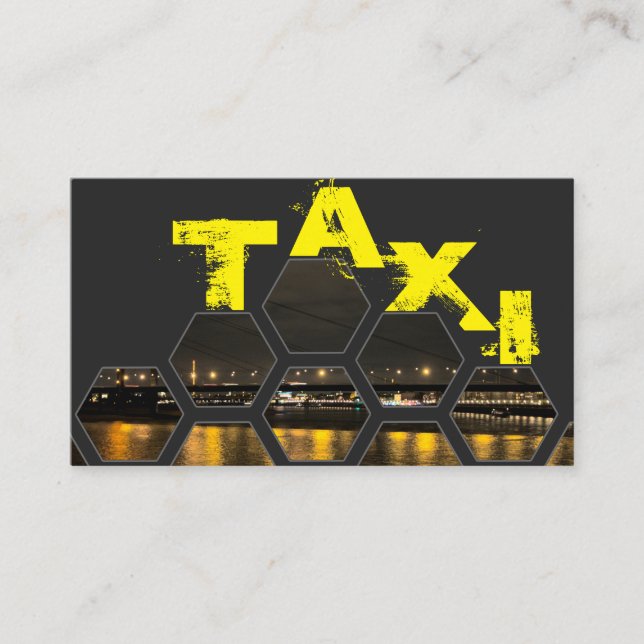Drivrutinshyttdrivrutin för professionell taxi visitkort (Framsida)