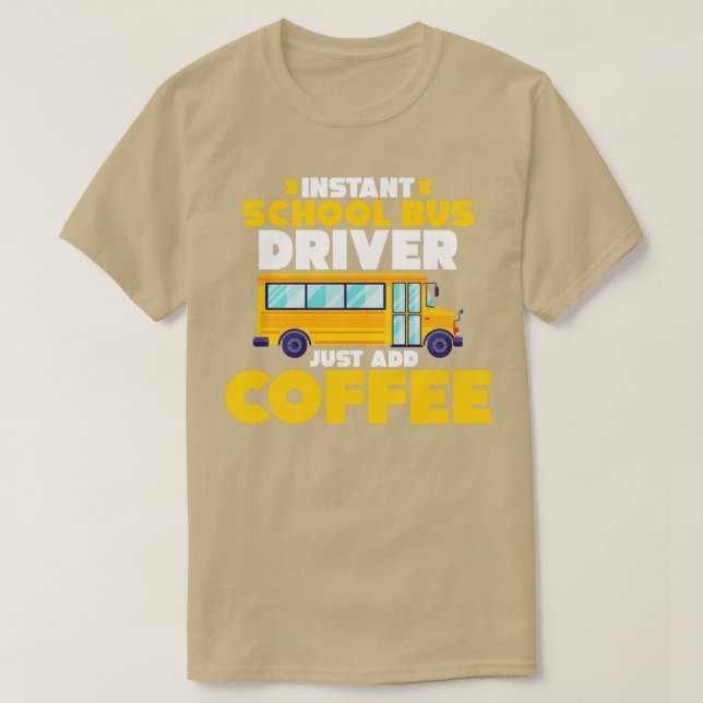 Drivrutinsjobb för drivrutin i buss, Buss-kaffe 2 T Shirt (Design framsida)