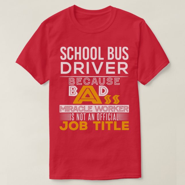 Drivrutinsjobb för Skola Buss, rubrik 2 T Shirt (Design framsida)