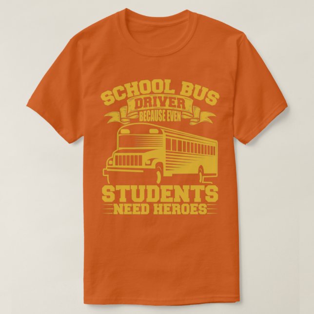 Drivrutinskläder för Buss i School Buss Buss, T Shirt (Design framsida)