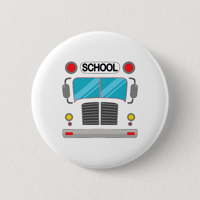 Drivrutinskostnaden för School Buss Halloween Roli Knapp (Framsida)