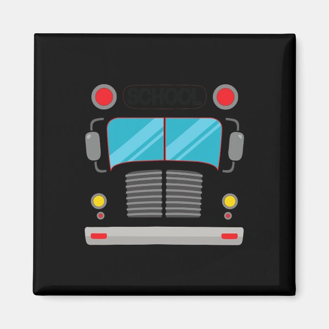 Drivrutinskostnaden för School Buss Halloween Roli Magnet (Framsidan)