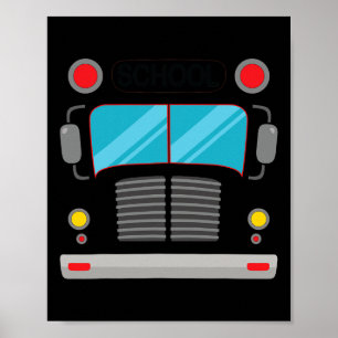 Drivrutinskostnaden för School Buss Halloween Roli Poster