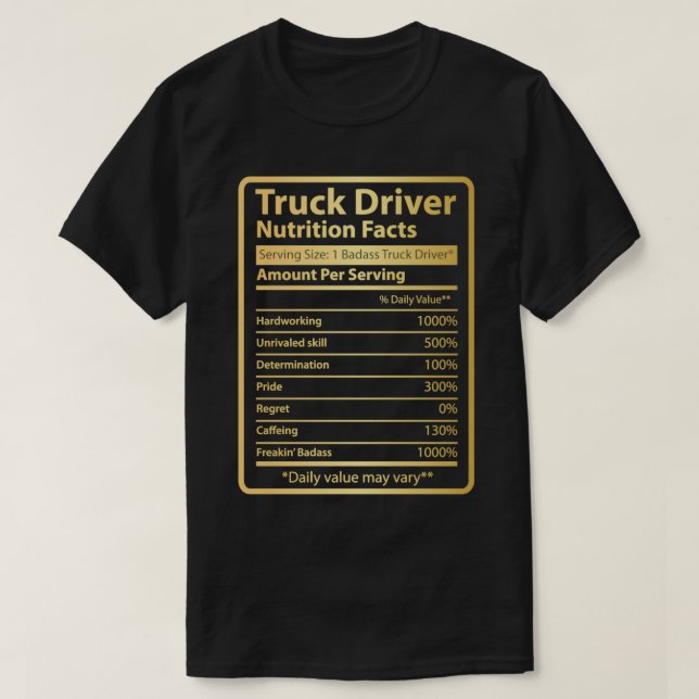 Drivrutinsmatningsfaktorer för lastbil t shirt (Design framsida)