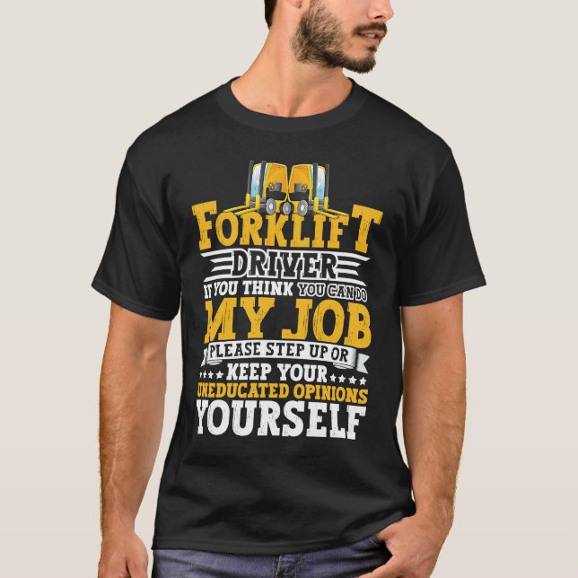 Drivrutinsoffert för auktoriserad Forklift Operato T Shirt (Framsida)