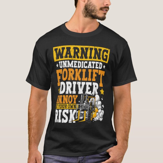 Drivrutinsoffert för auktoriserad Forklift Operato T Shirt (Framsida)