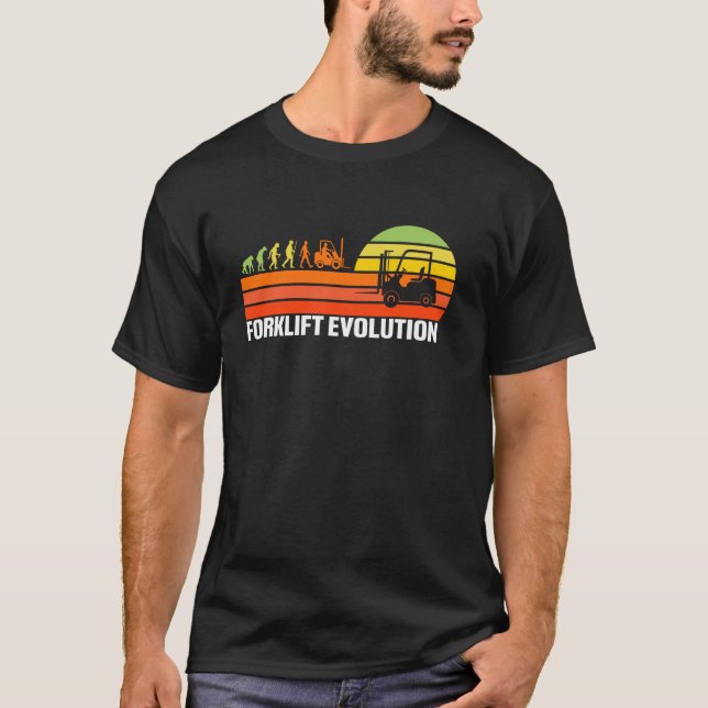 Drivrutinsoperatör för Gaffklift Evolution Funny F T Shirt (Framsida)