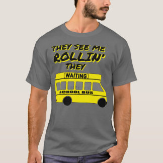 Drivrutinspresentation 1 för Funny School Buss 1 T Shirt