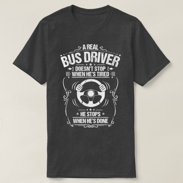 Drivrutinspresentationen för Buss i Buss Driver Sc T Shirt (Design framsida)