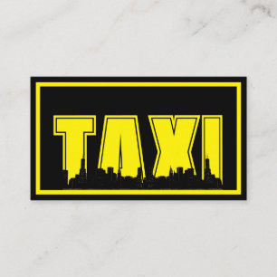 Drivrutinsskåp för gult gult ram taxi visitkort