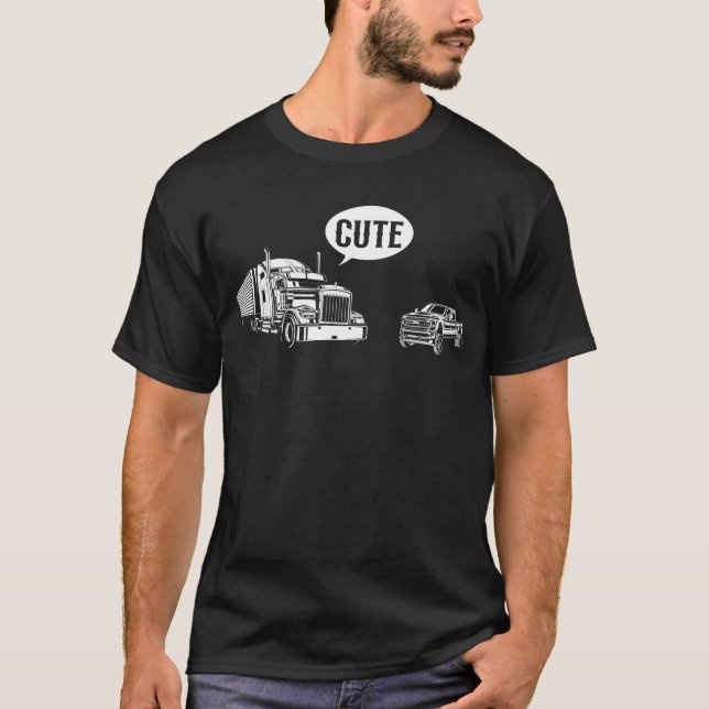 DrivrutinstCute för Trucker Lastbil T Shirt (Framsida)