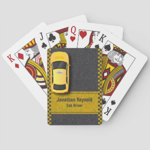 Drivrutinstjänsten gult Business Cab Taxi Casinokort