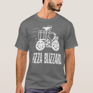 Drivrutinstjänsten Pizza Snöstorm Bike Courier T Shirt