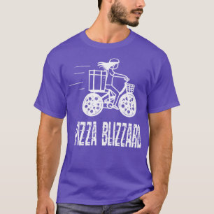 Drivrutinstjänsten Pizza Snöstorm Bike Courier T Shirt