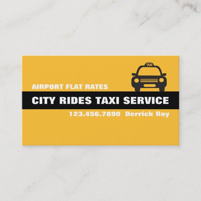 Drivrutinstjänster för Taxi Cab Visitkort (Framsida)