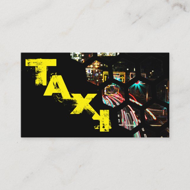 Drivrutinstransportör för professionell taxi visitkort (Framsida)