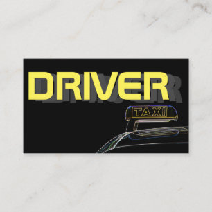Drivrutinstransportör för professionell taxi visitkort