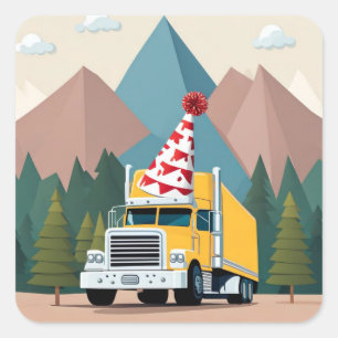 Drivrutinstransportseminarium för grattis på födel fyrkantigt klistermärke