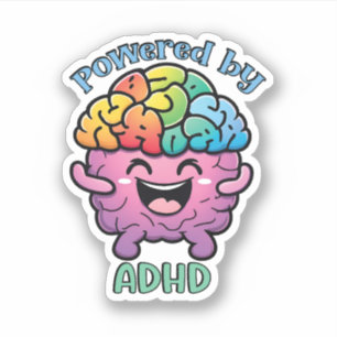 Drivs av ADHD   Öka medvetenheten om neurodiversit Klistermärken