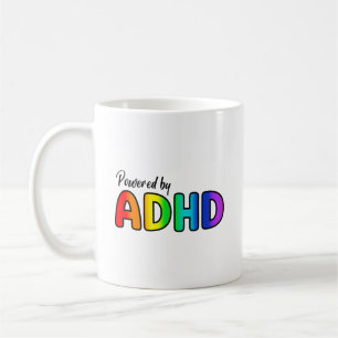 Drivs av ADHD   Regnbågstyp Kaffemugg