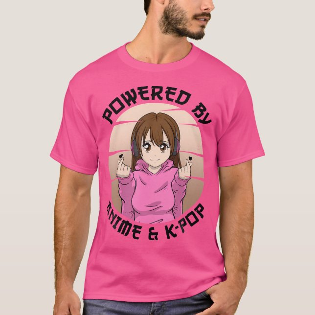 Drivs av Anime K-Pop T Shirt (Framsida)