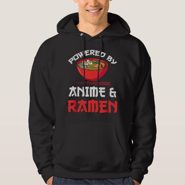 Drivs av Anime & Ramen Merchandise Hoodie (Framsida)