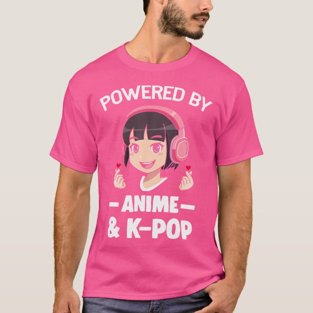 Drivs av animerad K-pop-animerad K-pop T Shirt (Framsida)