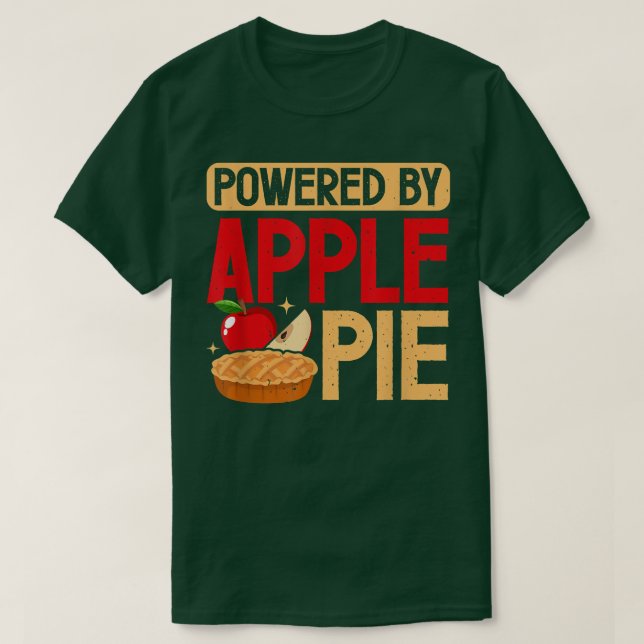 Drivs av Apple Paj Baking Baker Thanksgiving Des T Shirt (Design framsida)