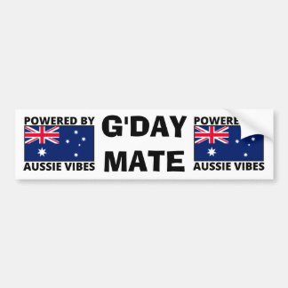 Drivs av Aussie Vibes Bildekal
