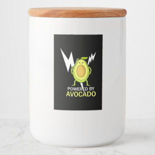 Drivs av Avocado Mat Etikett