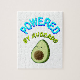 Drivs av Avocado Tecknad Teckning Pussel